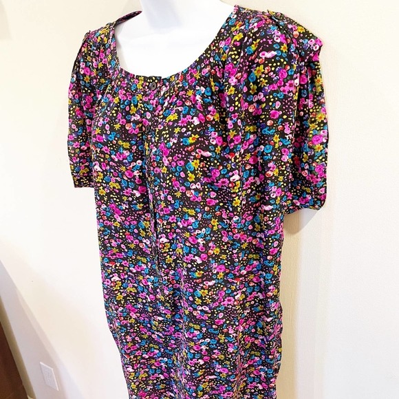 Rebecca Taylor Floral Button Shirt Dress Size 4 - Picture 3 of 12